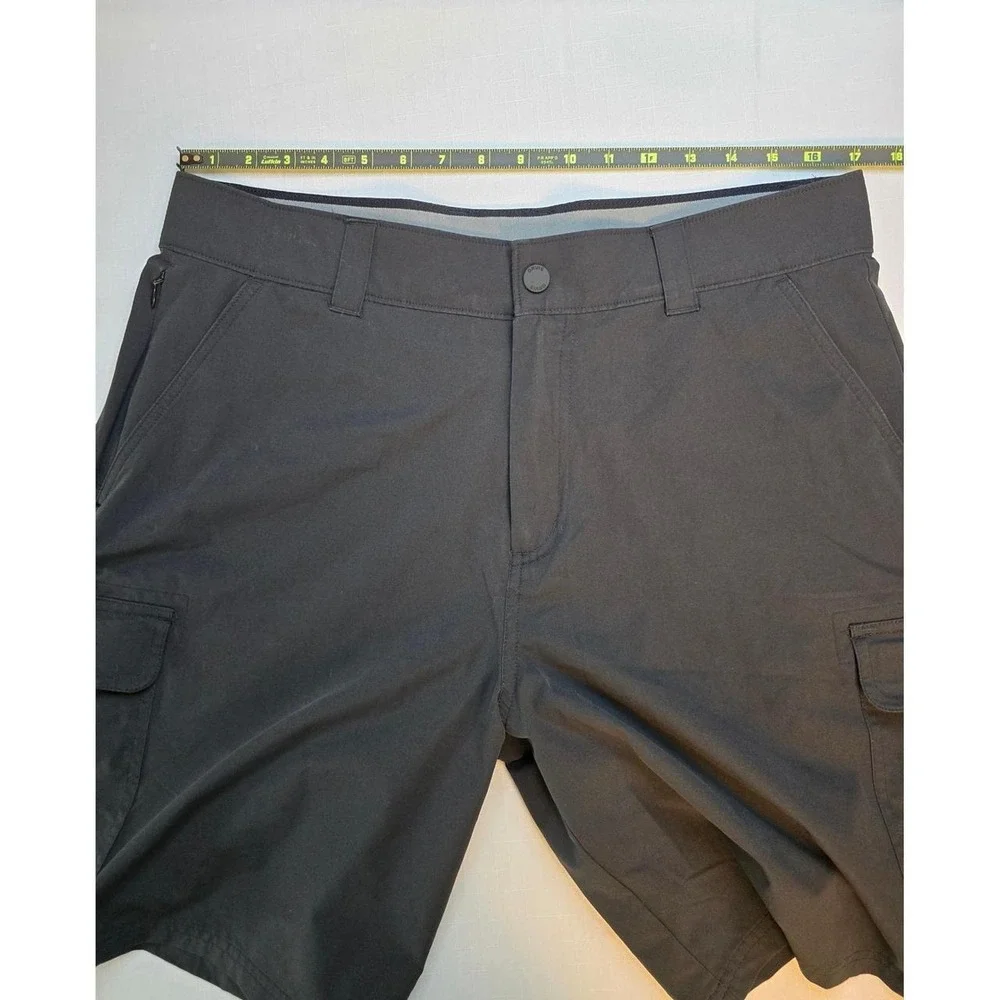 Orvis Mens Black Performance Cargo Shorts Size 34 Quick Dry Stretch Outdoor